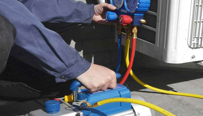 اتصال پمپ وکیوم به مدار کولر گازی